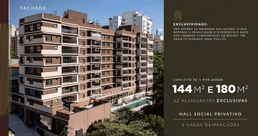 Apartamento pronto para morar em perdizes, com 144 m2, 3 suites e 3 vagas