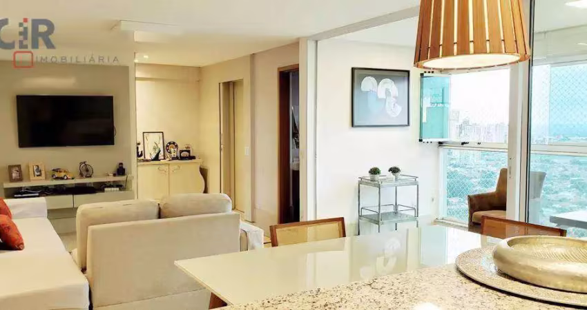 Apartamento mobiliado com 3 suítes à venda, 111 m² por r$ 1.100.000 - setor marista - goiânia/go