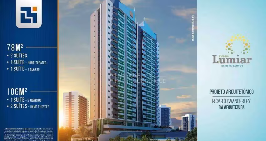 Apartamento com 2 dormitórios à venda, 78 m² por r$ 799.676,21 - batista campos - belém/pa