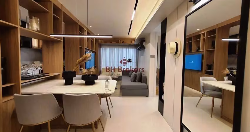 Apartamento de 2 quartos mobiliado e decorado para venda no bairro savassi