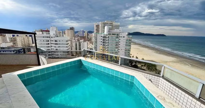 Cobertura na aviação – praia grande - 145m² úteis, piscina privativa, 2 suítes!