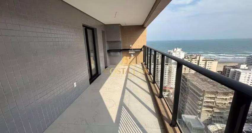 Apartamento alto padrão, 2 suítes, 2 vagas, andar alto - aviação - praia grande