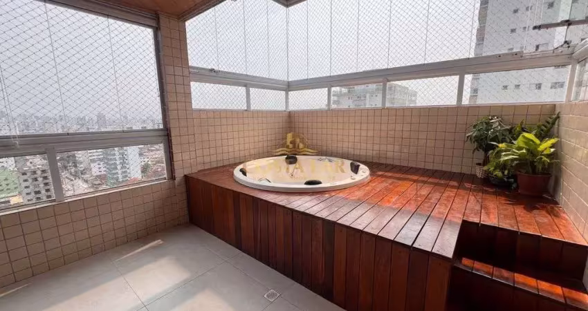 Cobertura à venda, 130m2  duplex com jacuzzi, guilhermina em praia grande - sp