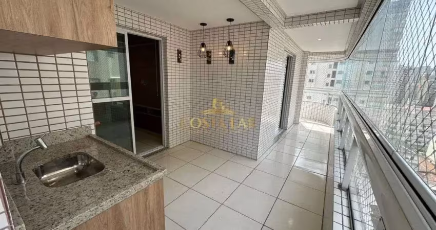 Apartamento à venda na tupi em praia grande, 2 quartos, 1 vaga, varanda gourmet!