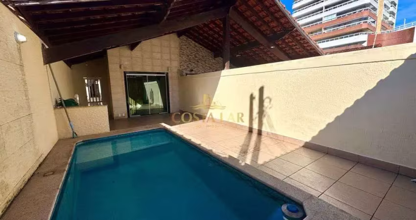 Casa , 112m2 , 3 quartos  com piscina no bairro guilhermina – praia grande – sp