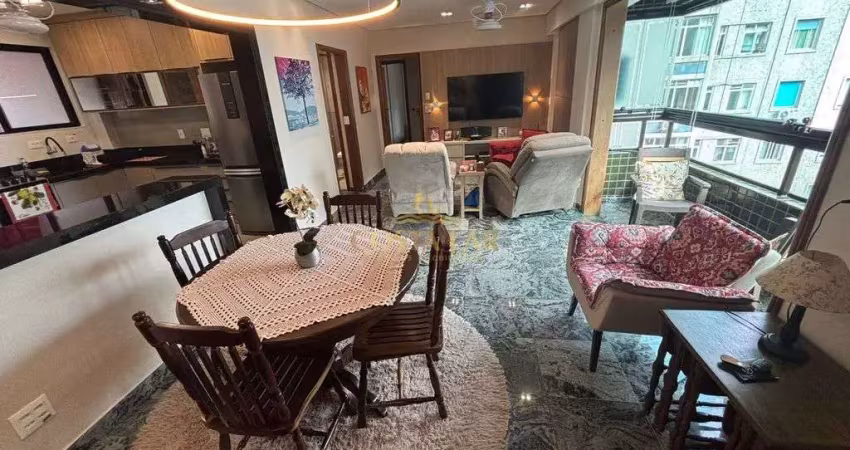 Apartamento 3 quartos (1 suíte), 2 vagas na quadra da praia - aparecida - santos