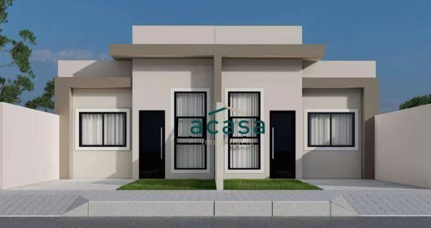 Casa com 2 dormitórios à venda, 52 m² por r$ 290.000,00 - santa felicidade - cascavel/pr
