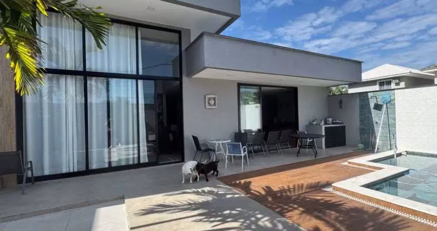 Casa linear contemporânea 3 suítes condomínio fechado 240 m 380 m terreno piscina vargem pequena