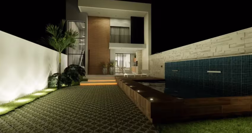 Linda casa em condomínio nova 3suites piscina e churrasqueira aceita financiamento