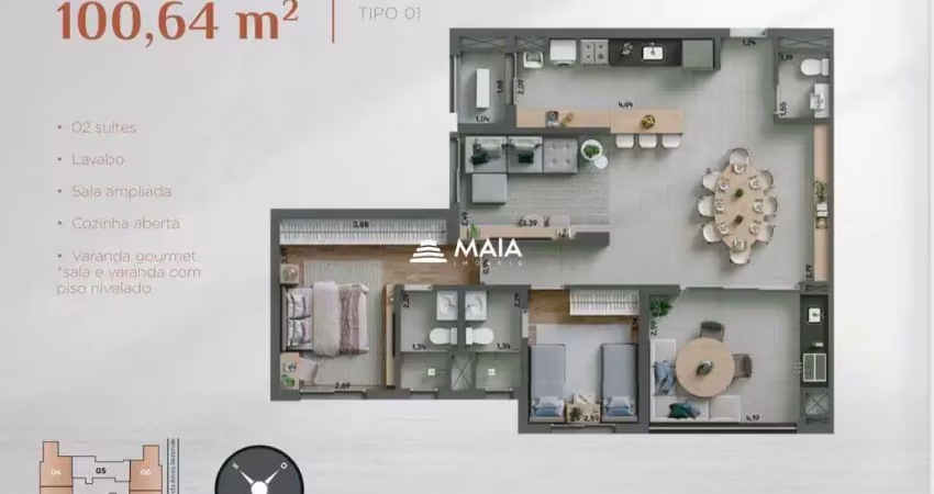 Apartamento com 3 quartos à venda no Jardim do Lago, Uberaba 