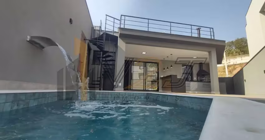 Sobrado  moderno, funcional e com excelente acabamento, à venda no condomínio portal do jequitibá em valinhos/sp