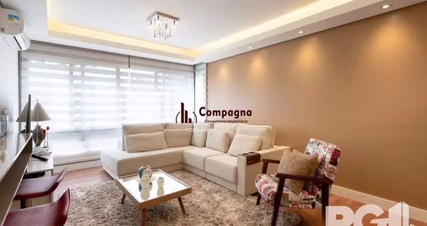 Apartamento de 3 dormitórios com suíte e churrasqueira, lavabo e 2 vagas de gara