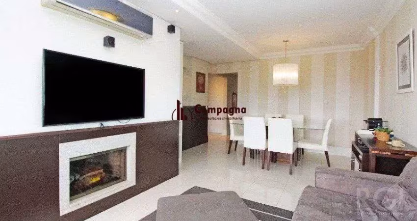 Apartamento para venda  -  2 dormitórios,  1 suite,  andar alto,  lareira, churr