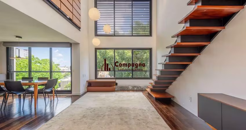 Cobertura com 115m² e 2 dormitórios, 2 suítes, 1 vaga