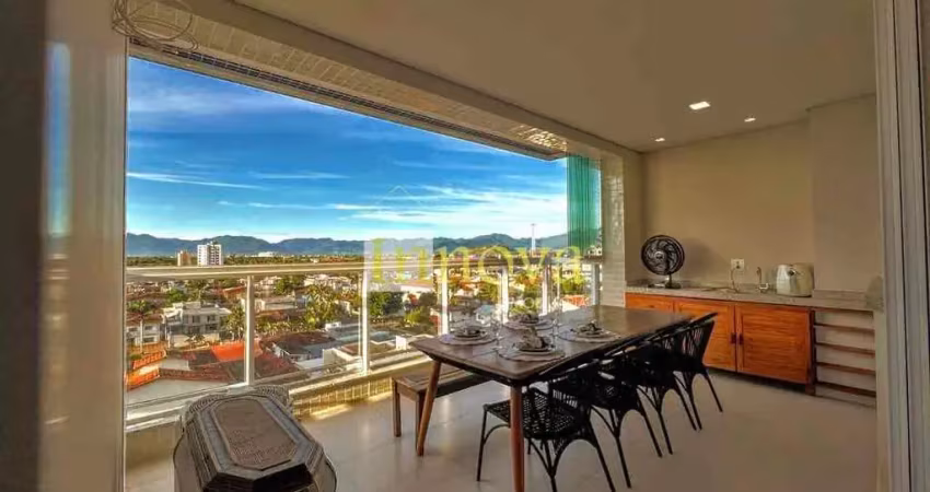 Apartamento vista mar, para venda e locação, com 03 dormitórios e 02 vagas de garagem na praia doar
