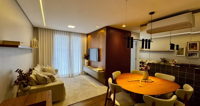 Apartamento totalmente mobiliado com 1 suíte(s) mais 2 quarto(s) à venda no bairro anita garibaldi em joinville-sc