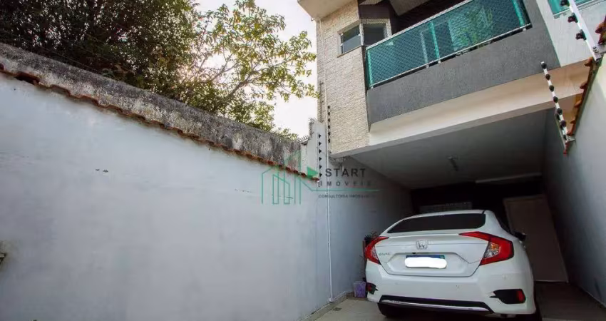 Sobrado com 3 dormitórios à venda, 116 m² por r$ 635.000,00 - vila linda - santo andré/sp