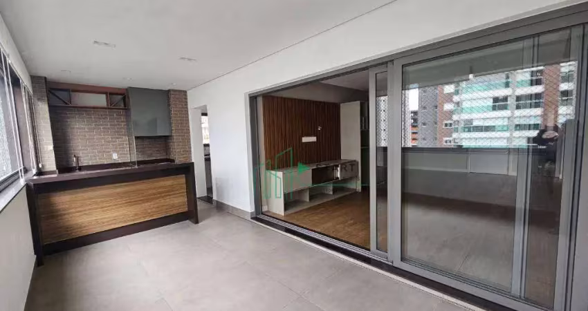 Apartamento com 3 dormitórios para alugar, 163 m² por r$ 9.731/mês - jardim - santo andré/sp