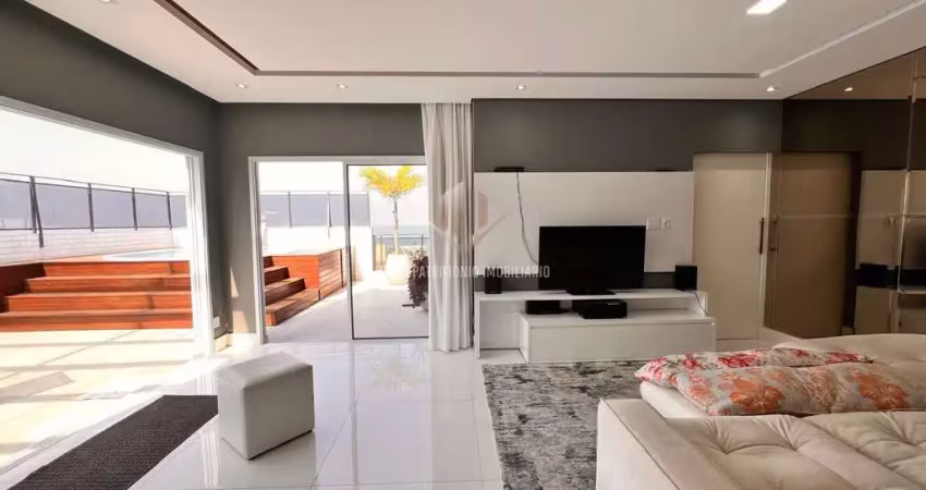 Cobertura pent house na praia da enseada, guarujá/sp