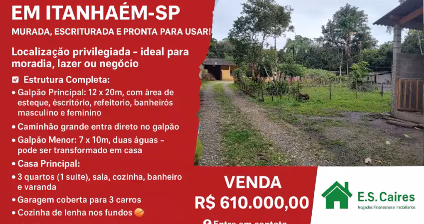 Chácara 3.000m² em itanhaém-sp – escriturada e pronta para usar!