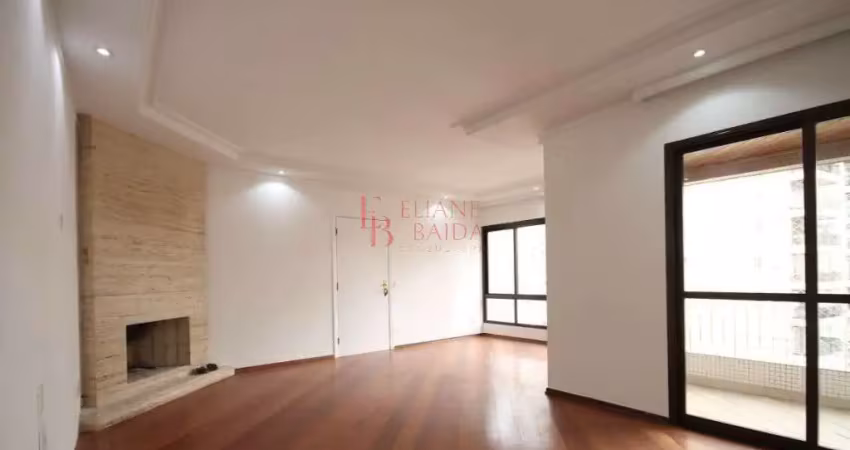 Apartamento de luxo à venda ou locação vila mariana/klabin:3 quartos sendo 1 suíte, living para 3 ambientes com lareira , 3 banheiros, 2 vagas, 130m².