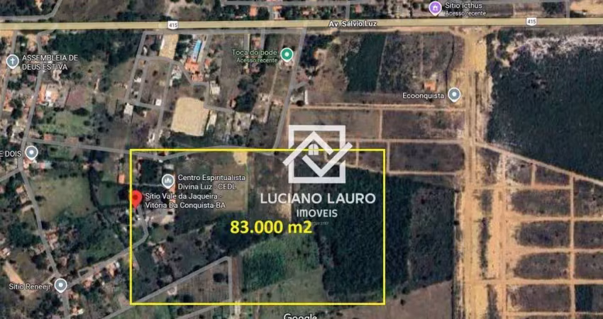 Terreno à venda, 83000 m² por r$ 3.800.000 - vitória da conquista/bahia