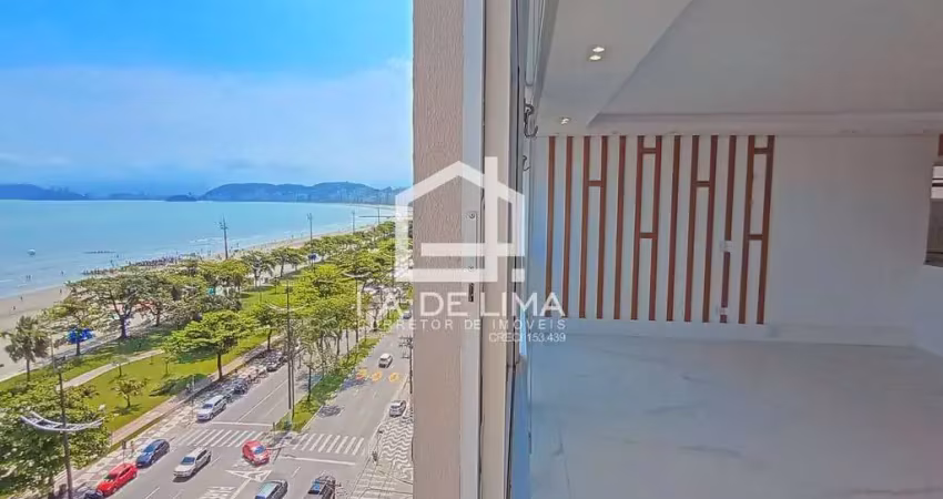 Apartamento exclusivo de alto padrão frente mar, bairro aparecida, santos