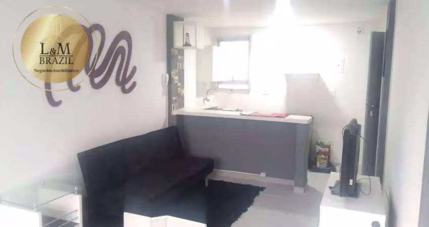 Kitnet com 1 dormitório à venda, 35 m² por r$ 160.000,00 - aviação - praia grande/sp