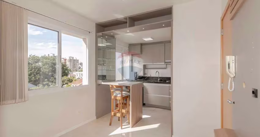 Apartamento à venda no bairro menino deus com 1 dormitório, vaga e elevador: compacto e elegante!