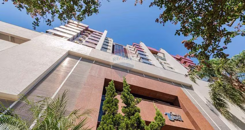 Apartamento com 3 dormitórios, suíte, sacada com churrasqueira e vista, 100m² privativos no menino deus, 1 vaga e infraestrutura : r$ 820.000,00