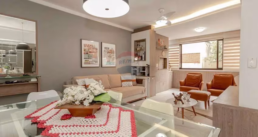 Apto com 2 dorm.,(1 suite), sala ampla com 2 ambientes, cozinha americana,  elevador, box duplo
