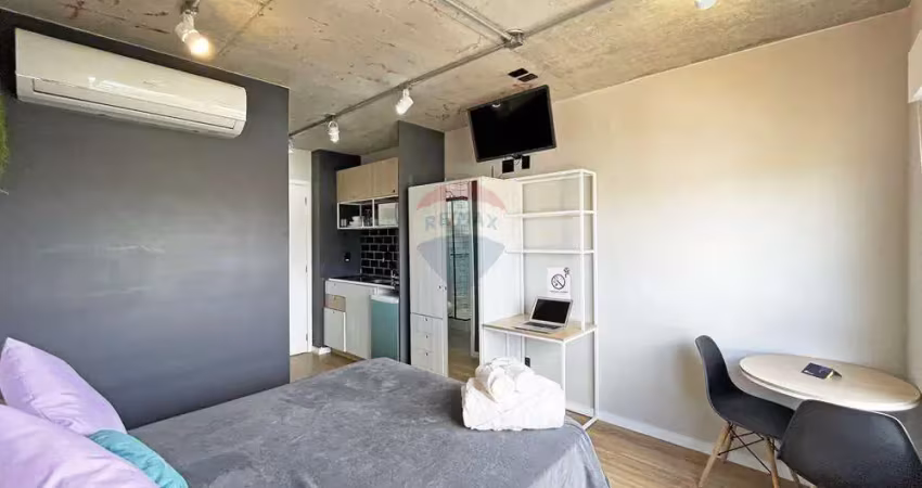 Apartamento stúdio , mobiliado, decorado e equipado, pronto para morar ou investimento., na rua dona eugênia, n. 415, bairro santa cecilia.