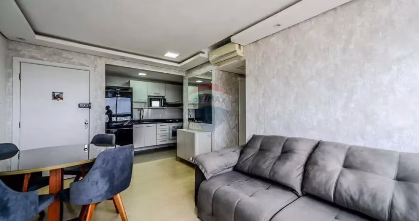 Apartamento mobiliado 02 dormitórios vaga de garagem coberta andar alto