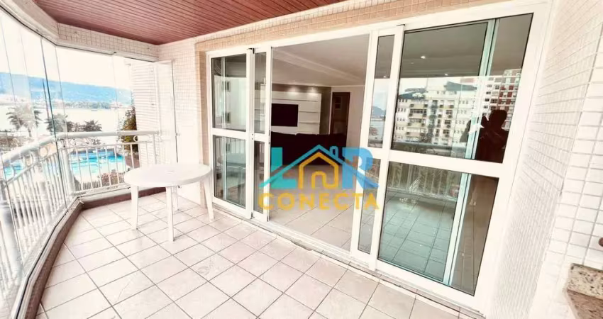 Apartamento com 3 dormitórios para alugar, 199 m² por r$ 12.900,00/mês - ponta da praia - santos/sp