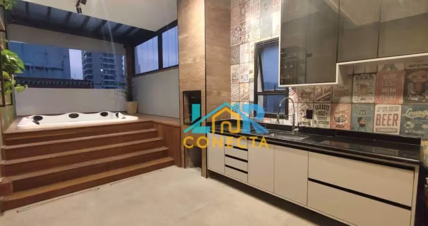 Cobertura com 3 dormitórios à venda, 191 m² por r$ 1.800.000,00 - pompéia - santos/sp