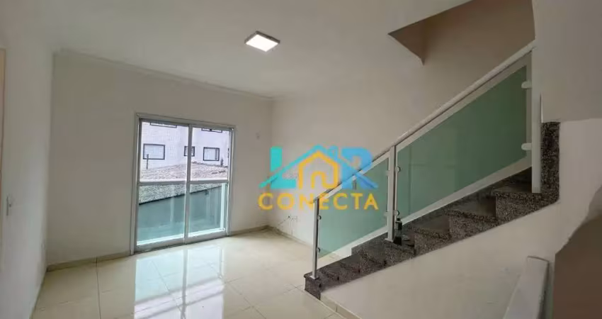 Village com 2 dormitórios, 90 m² - venda por r$ 459.000,00 ou aluguel por r$ 3.000,00/mês - estuário - santos/sp