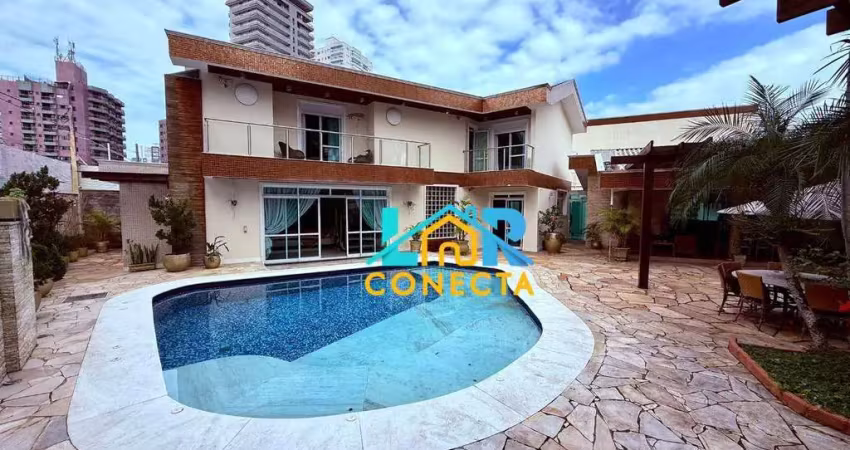 Sobrado com 4 dormitórios à venda, 347 m² por r$ 7.300.000,00 - canto do forte - praia grande/sp