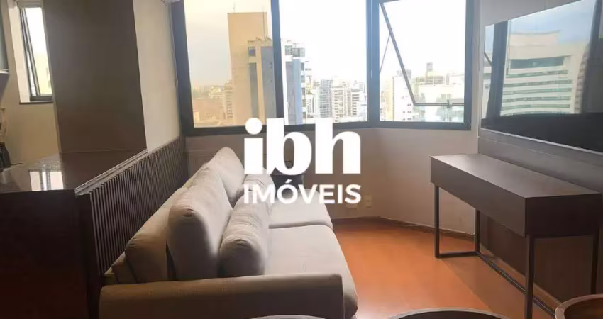 Apartamento mobiliado à venda com 50m², 1 quarto, 1 banheiro, 1 vaga de garagem na savassi.