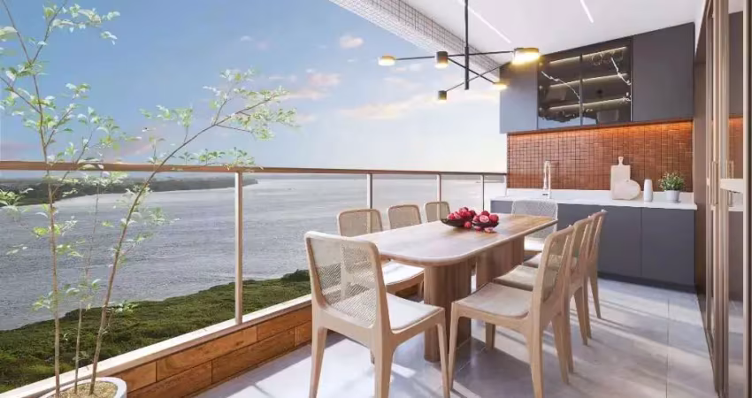Apartamento orla de petrolina com varanda gourmet com vista para o rio são francisco. - ap38