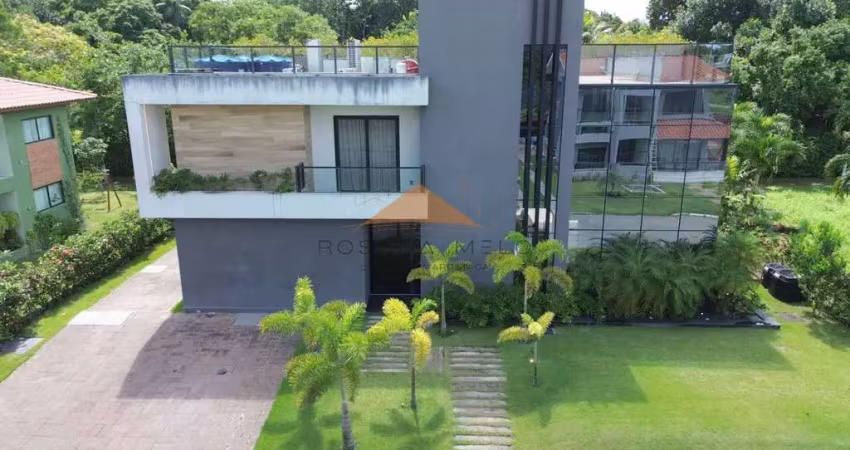 Belíssima casa no condomínio terra viva em aldeias, porteira fechada, 360m², 4 suítes, closet, cinema, piscina aquecida e vaga para 4 carros