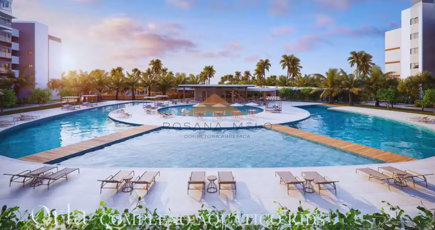 Apartamento 4 quartos térreo com piscina privativa no orla resort na praia dos carneiros – 155m² | viver ou investir com classe