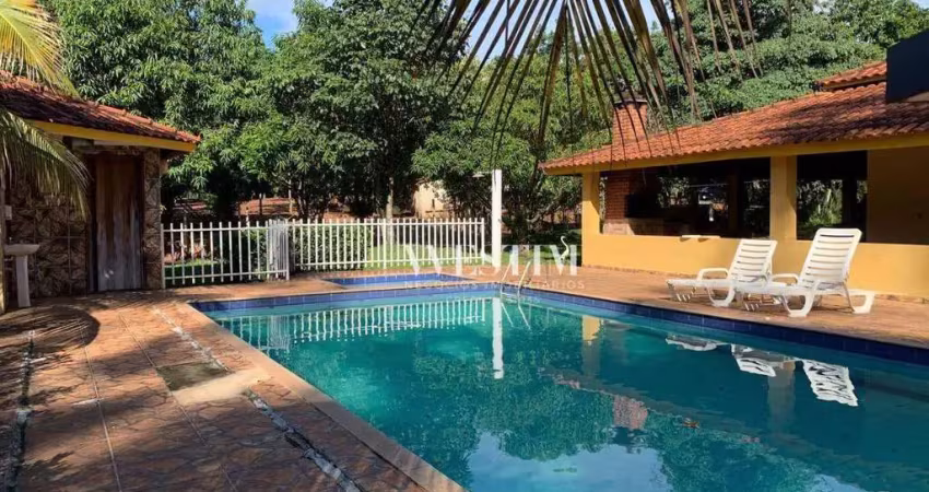 Chácara com  piscina, 2 dormitórios à venda, 6250 m² por r$ 990.000 - vertente do sul - bady bassitt/sp