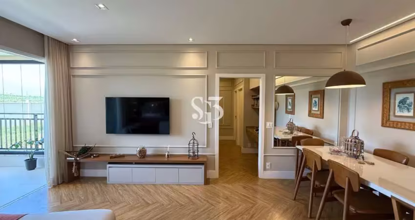 Luxuoso apartamento com mobília - swiss park em campinas,sp