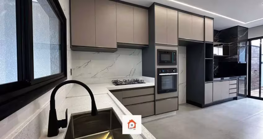 Parque gran reserve – casa moderna à venda com pé direito duplo, 3 suítes e ofurô