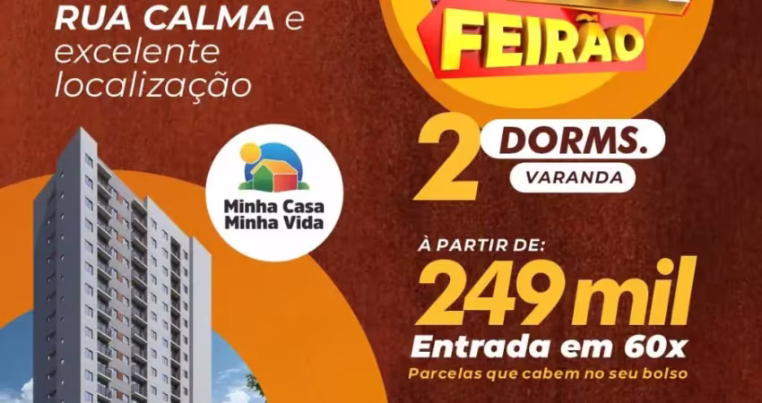 Saia do aluguel - apartamento 2 dormitórios com varanda