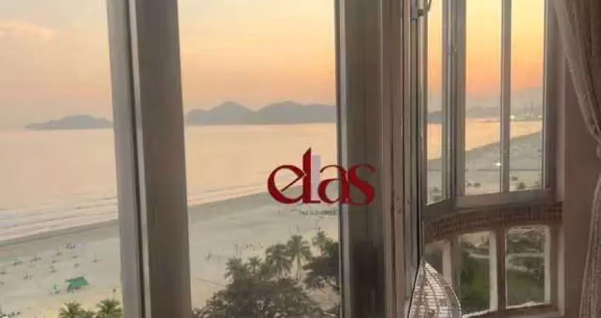 Apartamento de frente para o mar no gonzaga com vista panorâmica