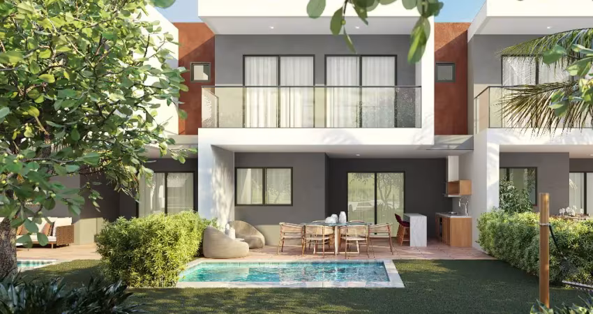 Beach house  3 quartos • 151,80m² 02 vagas de garagem varanda e jardim privativo