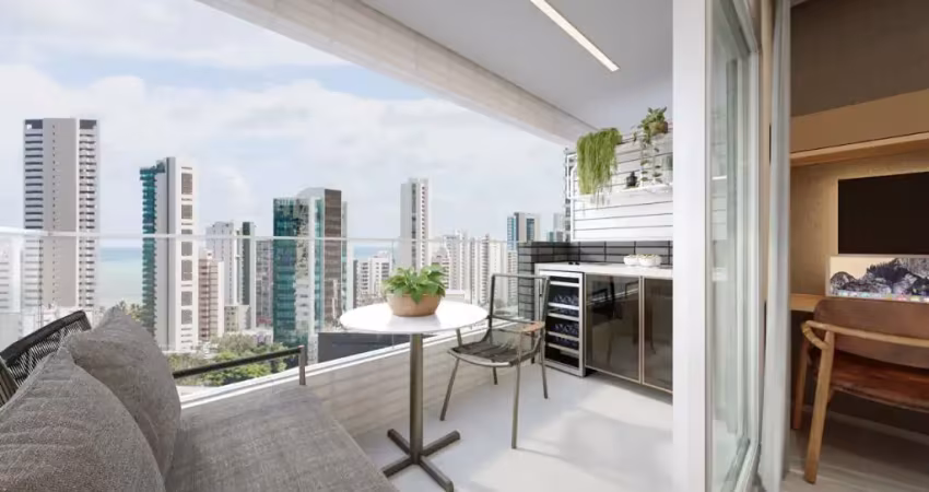 Pré lançamento em boa viagem stúdio com varanda 25 mts.  proximo ao colégio boa viagem.