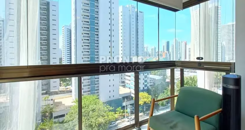 Excelente apartamento mobiliado em boa viagem – 69,52m². .