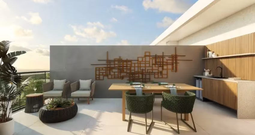 Rooftop stúdio 51 metros, 1 vaga de garagem na praia de carneiros